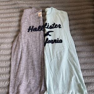 Hollister Heather Gray and Mint Tops